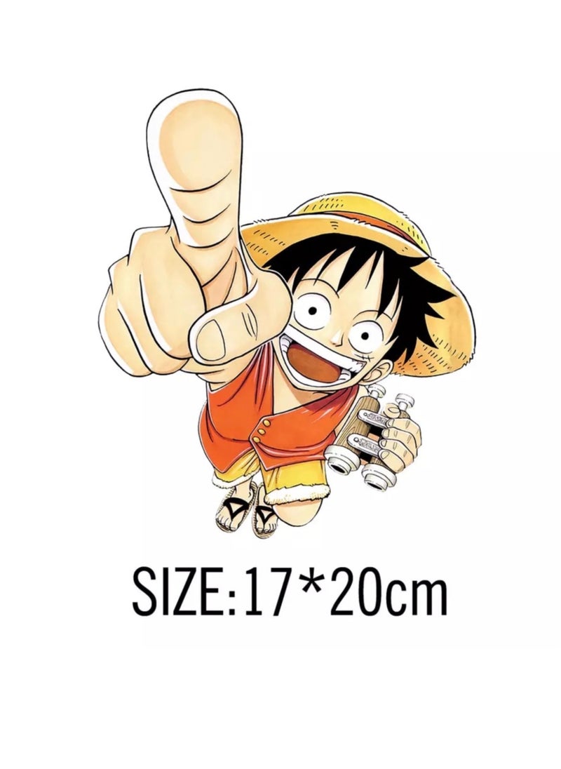 One Piece Luffy Thermal Transfer Sticker On Clothing Washable Patches Do It Yourself For Clothing.  - Image 1