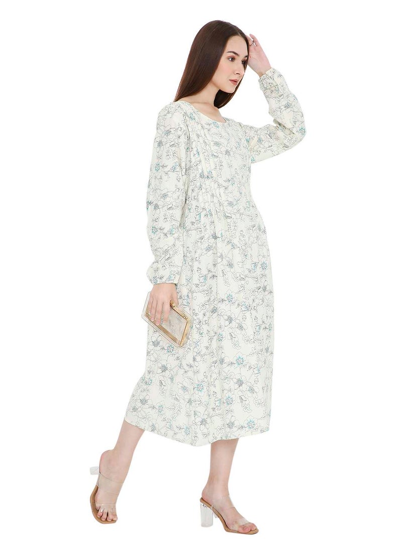 HANA & SARA UNIQUE PRINTED SHORT FARASHA MODEST WEAR ARABIC KAFTAN JALABIYA DRESS  - Image 5