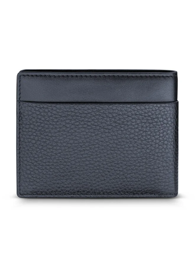 شيروتي 1881 Cerruti 1881 Cannes Navy Bifold Genuine Leather Wallet For Men With 6 Card Slots 110 MM- CEPU06856M-BLU