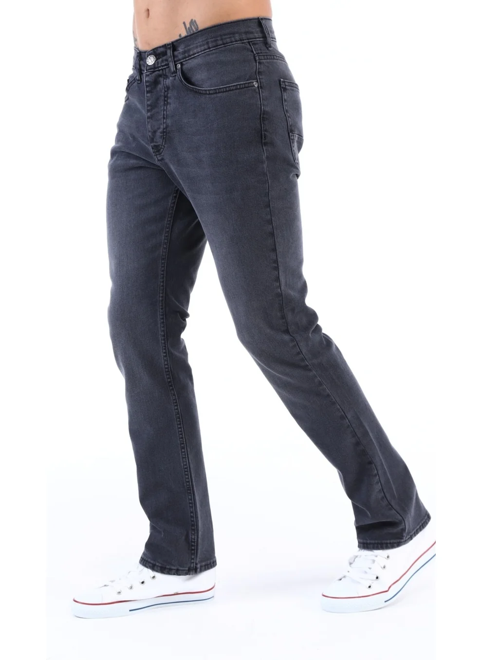 Cedy Denim Men's Yüksel Waist Wide Cut Piggy Leg Denim Trousers Regular Fit Jean C336