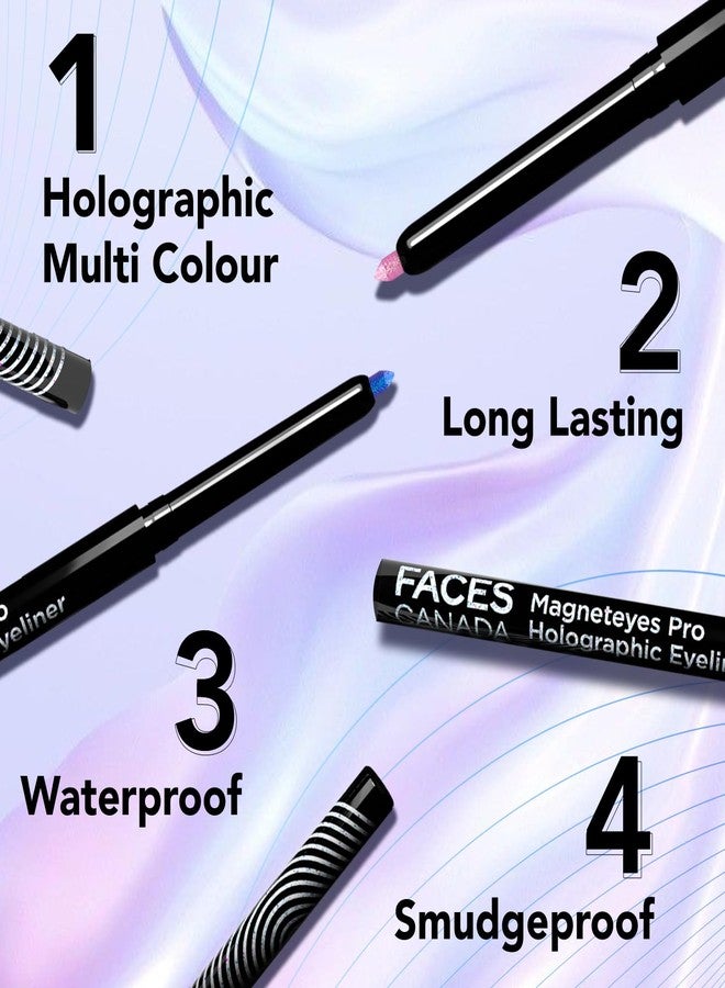 Facescanada FACES CANADA Magneteyes Pro Holographic Eyeliner - Peacock Dance 02, 0.25g | Multichrome/Duochrome Eyeliner | Metallic & Shimmer Finish | Longlasting | Waterproof & Smudgeproof - Image 5