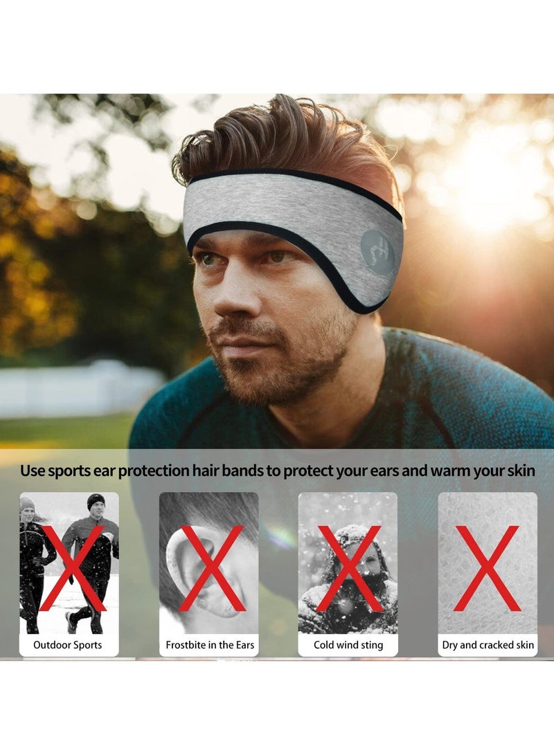 هاهاهاي قناع نوم قطني (معتمد رسميًا) مع أغطية أذن عازلة للصوت ومجموعة سدادات أذن - قناع نوم مريح قابل للتعديل لراحة غير منقطعة، حماية للأذن لتقليل الضوضاء، إكسسوار أساسي للسفر باللون رمادي - Image 4