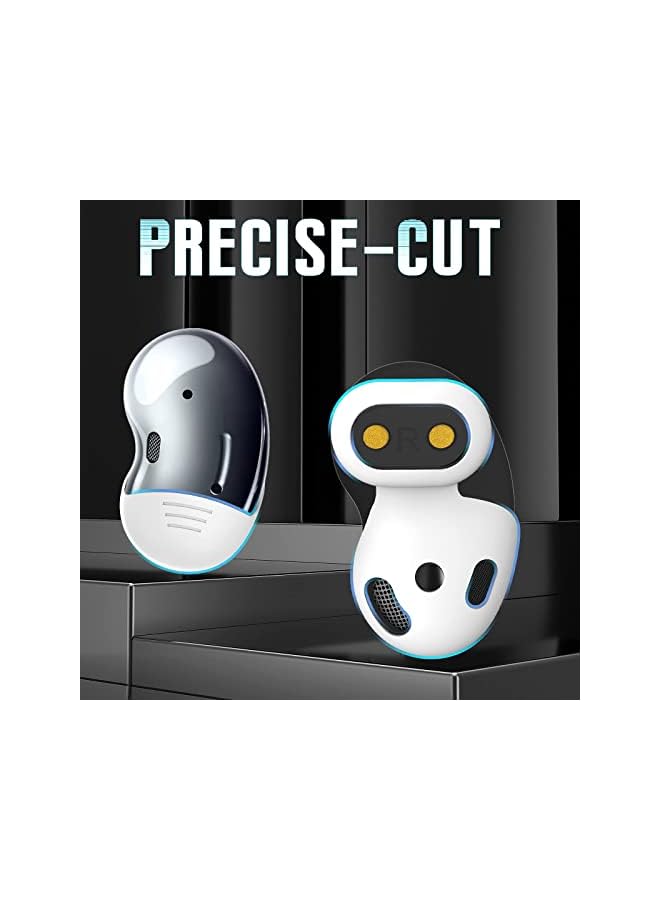 KASTWAVE Ear Tips For Galaxy Buds Live 8 Pairs Anti Slip Silicone Covers Eartips Accessories Compatible With Galaxy Bud Live Anti Slip Ear Tip Cover Wing Black White Red Brown - Image 3