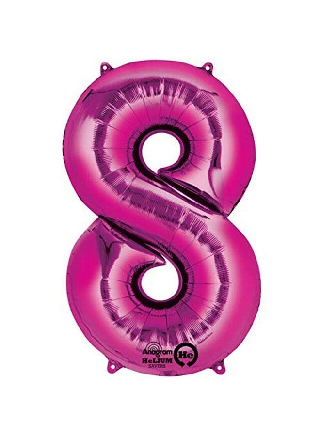 بالون فويل سوبر شيب رقم 8 مقاس 22/55 × 35/88 سم، وردي