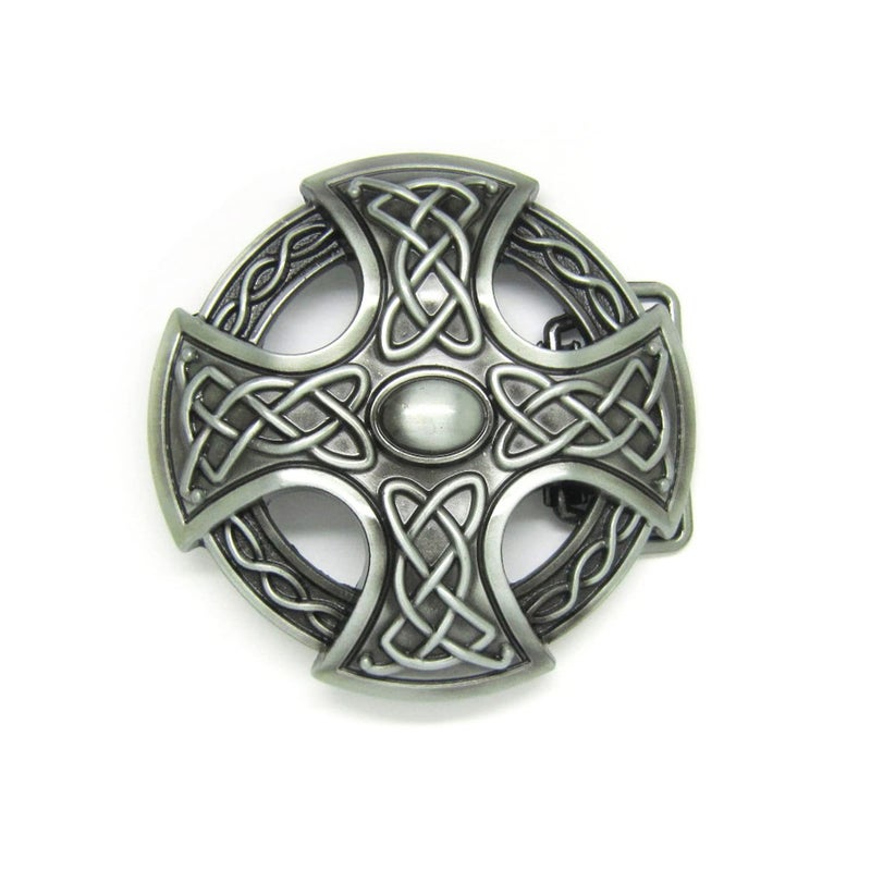 MASOP VOGU MASOP Round Celtic Cross Knot Belt Buckle Vintage Retro Keltic Germanic Belt Buckles - Image 1