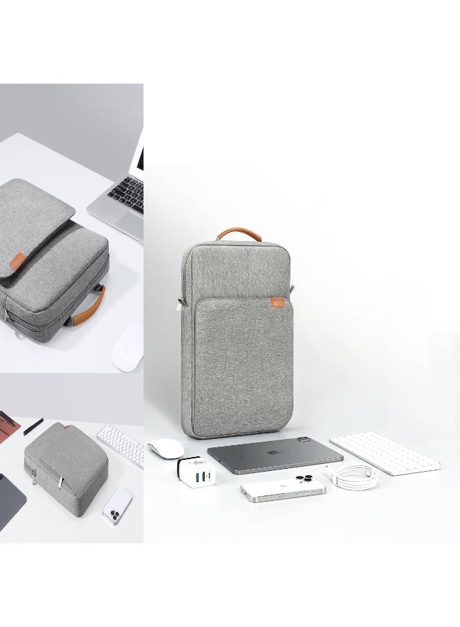 12.9-13.3 Inch Tablet Sleeve Bag Compatible with iPad Air 13 inch(M3/M2) 2025/2024 iPad Pro 13 inch 2024, S10+ 12.4 inch 2024/iPad Pro 12.9 M2 2022/2021/2020 Surface Laptop Go 12.4" Galaxy Tab S7+S8+/S9+/S9FE+ 12.4" 2022/2023 Handle Carrying Case with Shoulder Strap - Image 4
