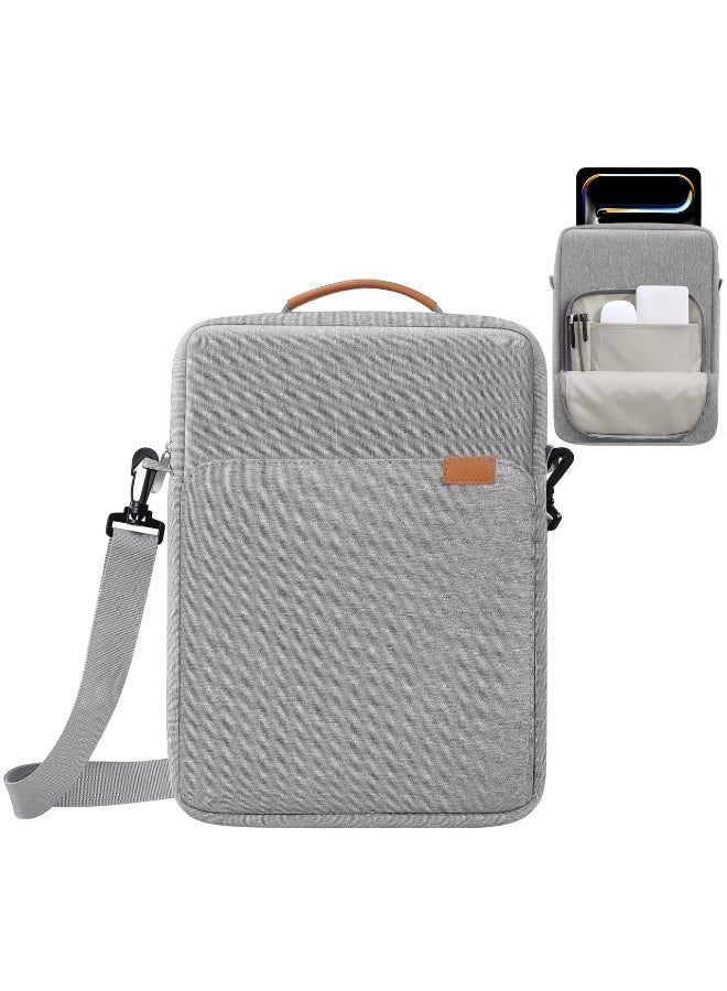 12.9-13.3 Inch Tablet Sleeve Bag Compatible with iPad Air 13 inch(M3/M2) 2025/2024 iPad Pro 13 inch 2024, S10+ 12.4 inch 2024/iPad Pro 12.9 M2 2022/2021/2020 Surface Laptop Go 12.4" Galaxy Tab S7+S8+/S9+/S9FE+ 12.4" 2022/2023 Handle Carrying Case with Shoulder Strap - Image 1