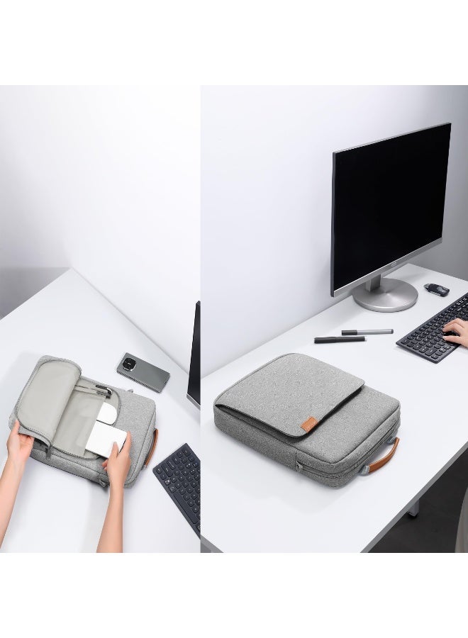 12.9-13.3 Inch Tablet Sleeve Bag Compatible with iPad Air 13 inch(M3/M2) 2025/2024 iPad Pro 13 inch 2024, S10+ 12.4 inch 2024/iPad Pro 12.9 M2 2022/2021/2020 Surface Laptop Go 12.4" Galaxy Tab S7+S8+/S9+/S9FE+ 12.4" 2022/2023 Handle Carrying Case with Shoulder Strap - Image 3