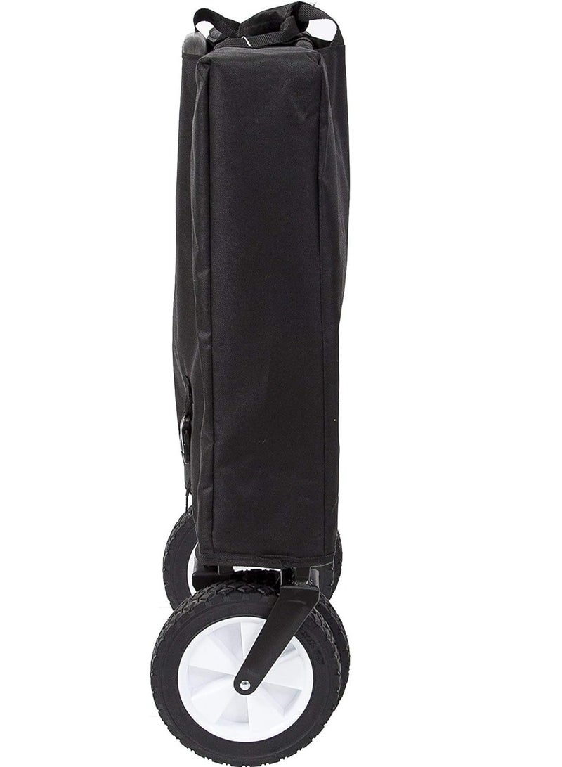 Collapsible Folding Outdoor Utility Wagon Cart Black - Image 4