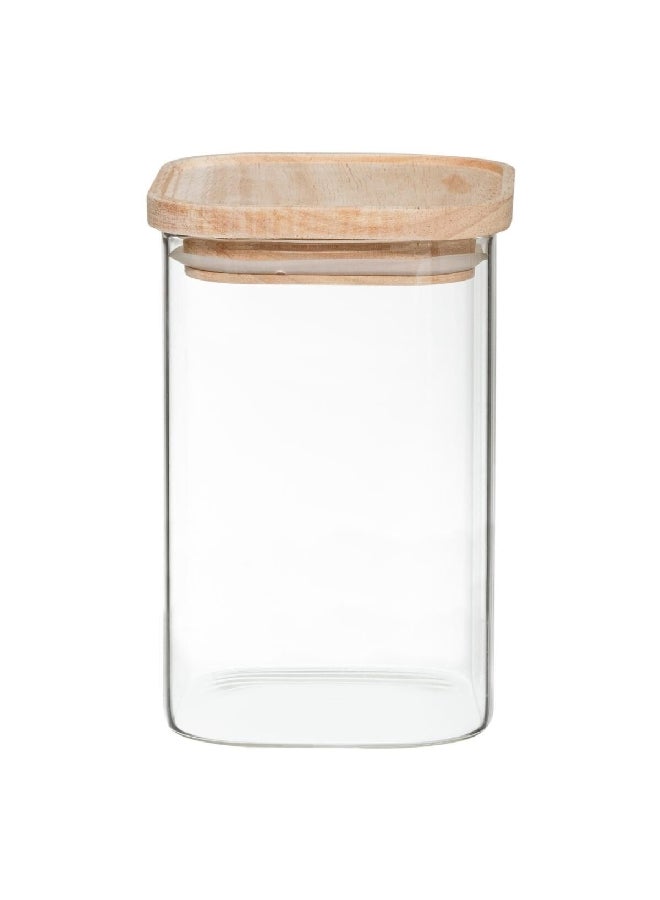 Five Simply Smart 4-Piece Hermet Stackable Glass Jar Set Clear and Beige 11.5 x 27 x 23 cm 179624 - Image 4