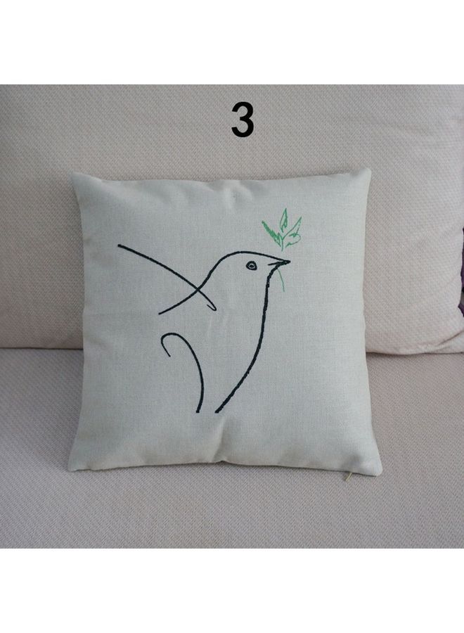 نيبمينينت غطاء وسادة ديكور بطبعة بسيطة متعدد الألوان