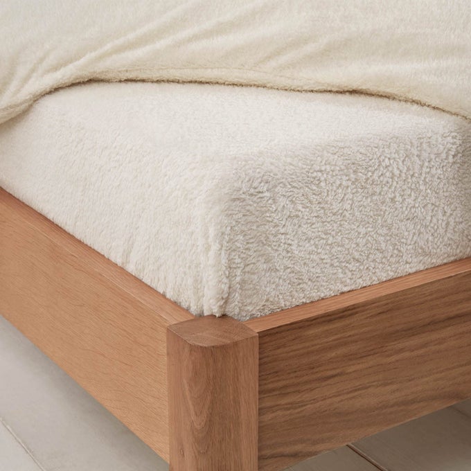 TEDDY FLEECE FITTED BED SHEET PLAIN THERMAL WARM SOFT LUXURY BEDDING CREAM BEIGE KING