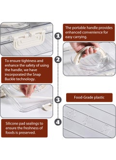 SUPVOX Supvox® Fridge Organiser Storage Boxes, Moisture-Proof Multi Compartment Storage Box, Divided 8 Compartments Kitchen Storage Box, Food Grade PP Fridge Storage Containers with Lid & Handle  - Image 4