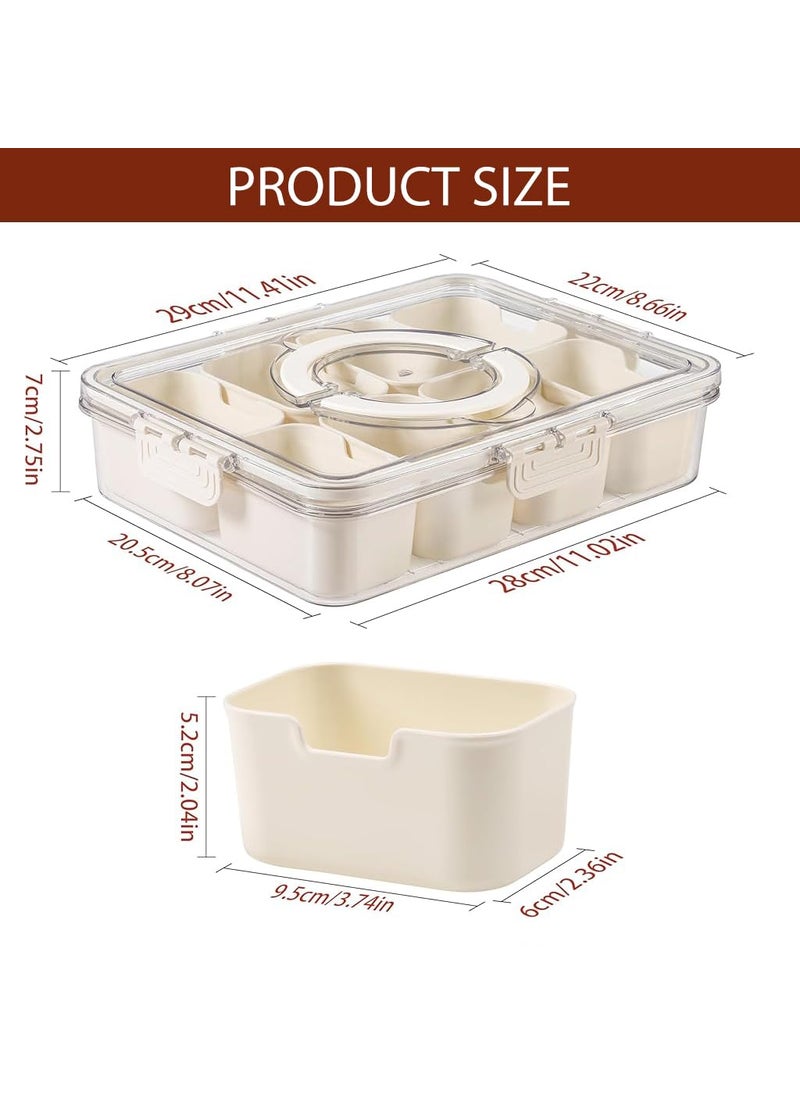 SUPVOX Supvox® Fridge Organiser Storage Boxes, Moisture-Proof Multi Compartment Storage Box, Divided 8 Compartments Kitchen Storage Box, Food Grade PP Fridge Storage Containers with Lid & Handle  - Image 2