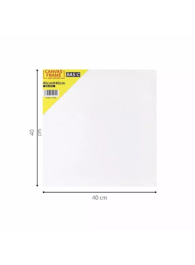 Basic Canvas Frame, Square shape, 40x40 CM - White - Image 1