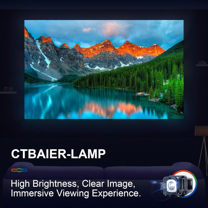 CTBAIER ELP88 for EPSON ELPLP88 powerLite Home Cinema Epson 1040 2040 2045 740HD 640 VS240 VS345 VS340 EX3240 EX7240 EX9200 EX5250 EX5240 EB-97H V13H010L88 Replacement Projector Lamp Bulb - Image 4