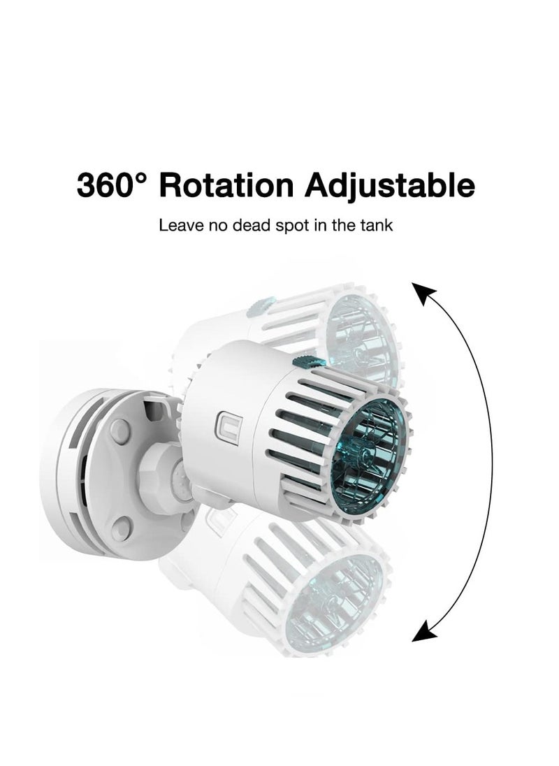Captaintech Aquarium Wave Maker, 3W 3000 L/H Powerhead Wave Maker, Ultra-Silence 360°Adjustable Magnetic Mount Suction Submersible Power Head, Fish Tank Pump for Freshwater Saltwater  - Image 5