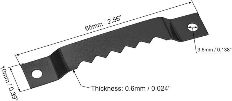 حوامل الصور السوداء 2 3 5 بوصة بفتحة مزدوجة مع مسامير لتعليق الإطارات 100 قطعة - Image 1