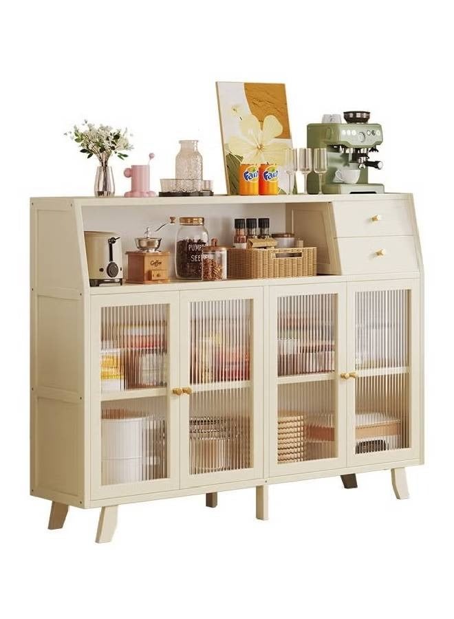 إن كي أكس خزانة مطبخ خشبية حديثة للتخزين مع أرفف لغرفة المعيشة والمطبخ - Image 1