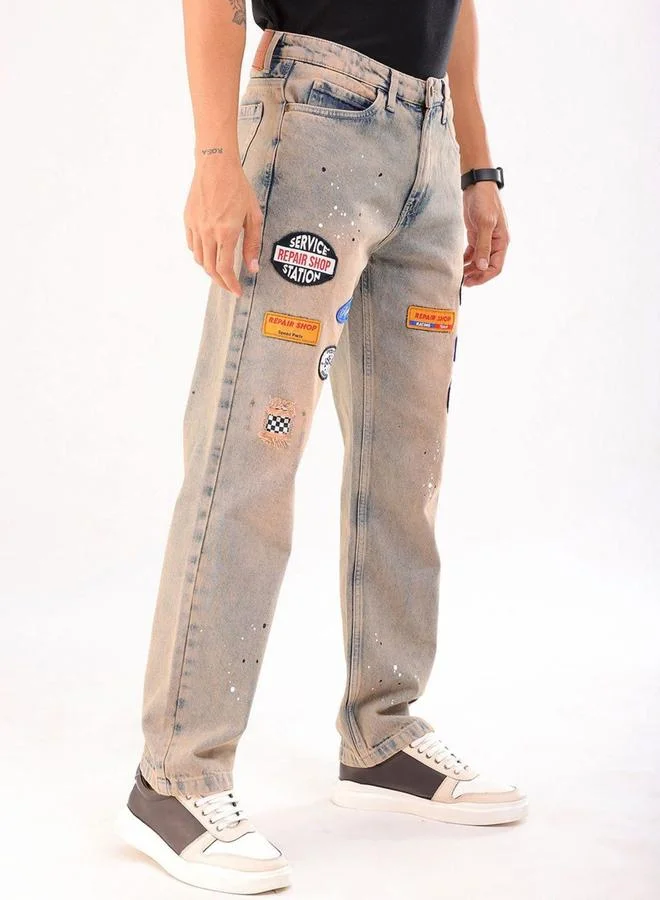 The Indian Garage Co  Men Straight Fit Mid Rise Jeans for Men | Best Price UAE