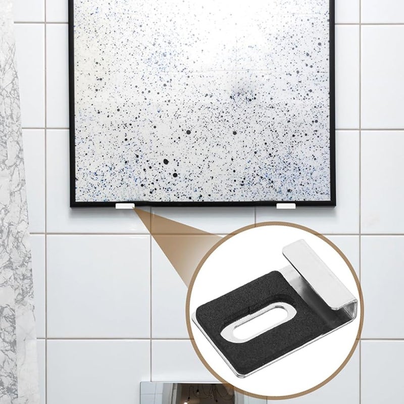 Artibetter 8 حزمة حامل مرآة حائط مشابك تثبيت زجاج لتثبيت سهل خزانة ملابس ديكور منزلي - Image 5