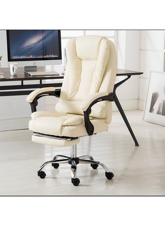 Office Chair Executive Office Chair PU Leather Massage Chair Boss Chair High Back Gaming Chair with Footrest Computer Chair Lift and Swivel for Home and Office - Image 2