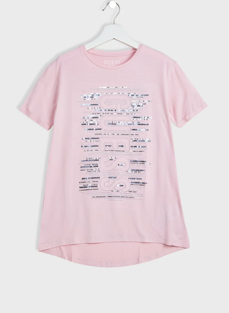 GUESS Youth Slogan T-Shirt