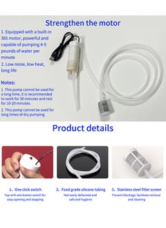 Generic 1.6 Meters Portable USB Electric Mini Auto-Siphon Self Priming Pump for Bottling Home Brew Beverages Mead Kombucha Coffee Water Transfer Pump Kit  - Image 3