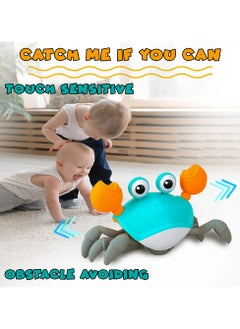 UKR Crawling Sensory Musical Crab Toy – Light-Up Walking Crab for Babies & Toddlers | Obstacle-Avoiding Toy for 3-12 Months | Interactive Crawling Crab with Music & Lights | Perfect Tummy Time Toy for Infants | Educational Sensory Play for Toddlers – Blue - pzsku/ZE947FA3ADFC7F2D0953AZ/45/_/1699450230/dd3f6050-acdf-4257-a4ea-3150a9d22fe5