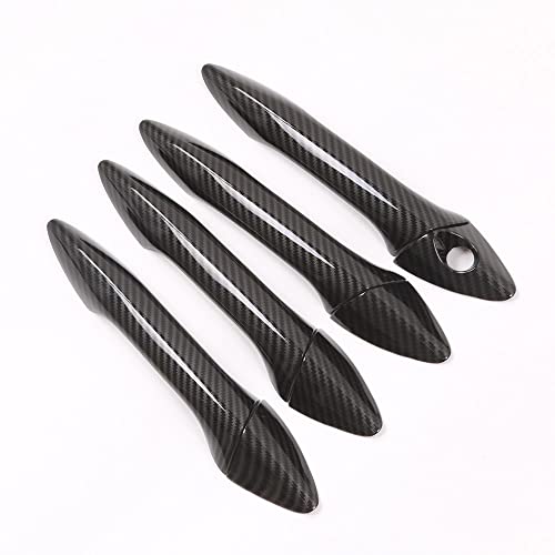 WZXDAUTO Carbon Fiber Print Doors Handle Cover 8pcs for Hyundai Elantra 2012-2016 Left Hand Drive Car, Decoration and Protection for Handle of Car - Image 2
