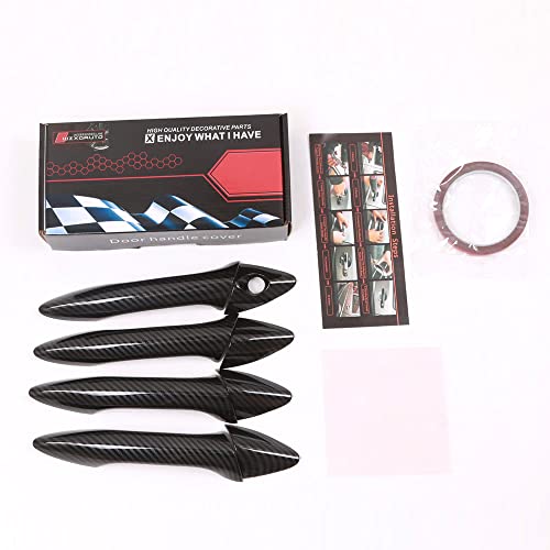 WZXDAUTO Carbon Fiber Print Doors Handle Cover 8pcs for Hyundai Elantra 2012-2016 Left Hand Drive Car, Decoration and Protection for Handle of Car - Image 5