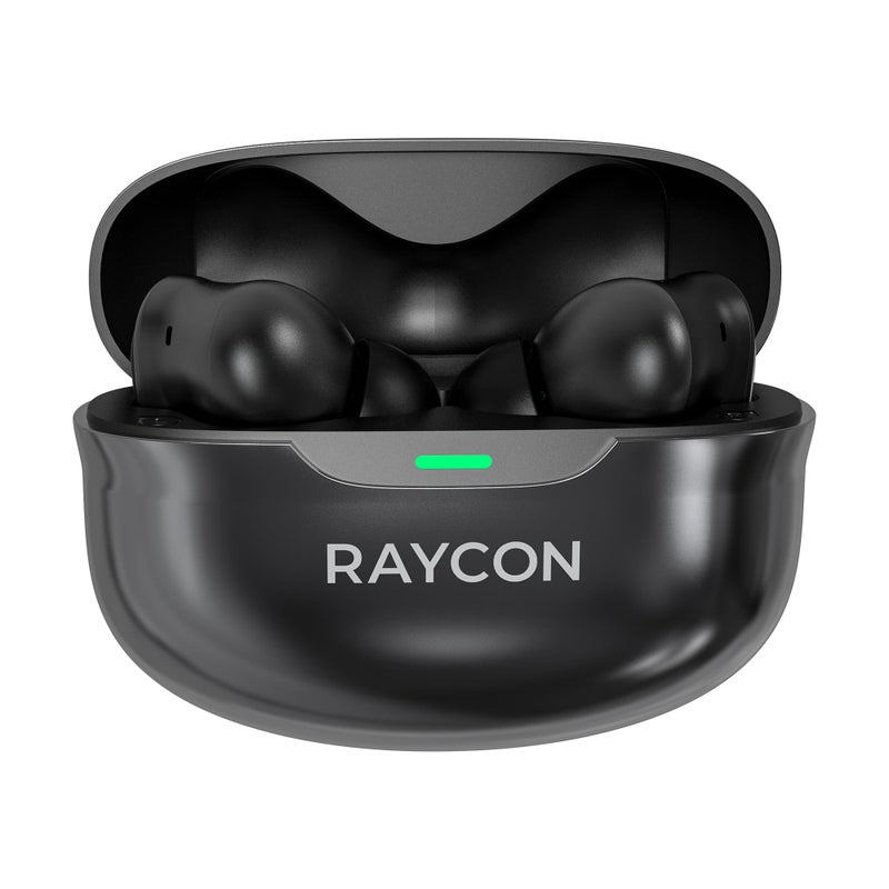 Raycon Pro Earbuds Wireless Bluetooth + 6 Microphones with Hybrid Active Noise Canceling, Sweat & Water-Resistant Earphones, Premium Wireless Ear Buds Bluetooth 40 Hours Playtime (Black) - Image 2