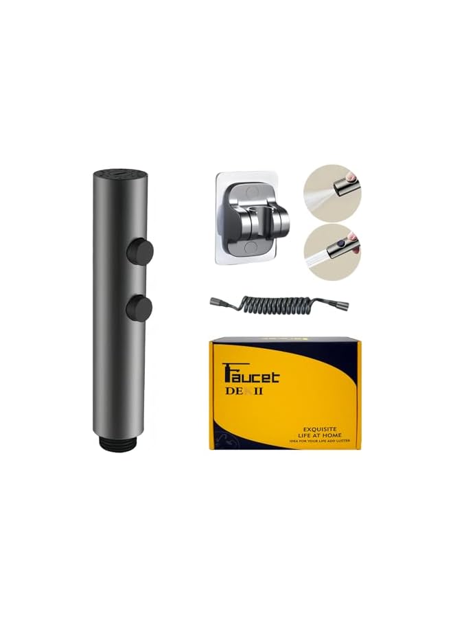 The Bros Stainless Steels Shattaf Set - Handheld Shower Sprayer with 2m Premium Hose and Wall Base, Bidet Spray Bottom Cleaner Spray for Bathroom Washroom (2 modes) - Image 2