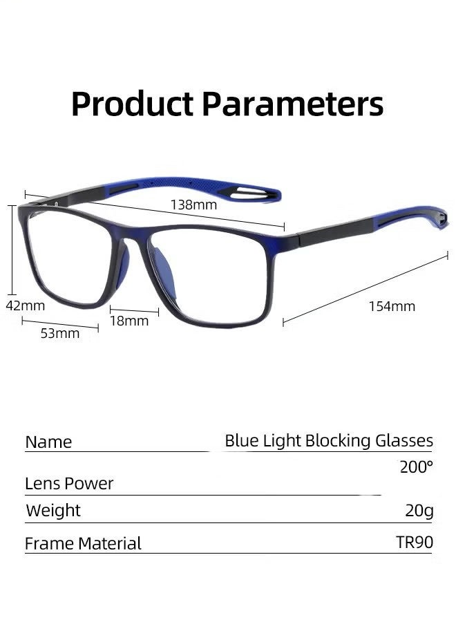 واي جيه نظارات قراءة متعددة البؤر تقدمية إطار مرن وخفيف من TR90 مع حماية من الضوء الأزرق للكمبيوتر للنساء والرجال - Image 4