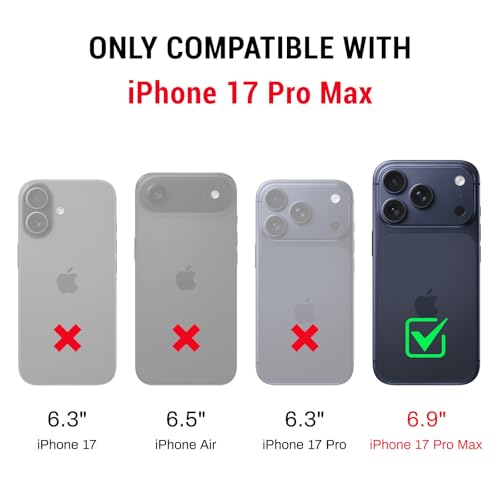 DJDUCK Designed for iPhone 17 Pro Max Case Wallet with Card Holder, [Magnetic Clasp Cover] [RFID Blocking Leather Protection] Shockproof Women Men Cases 6.9 Inch for Apple 17 ProMax Black - Image 2