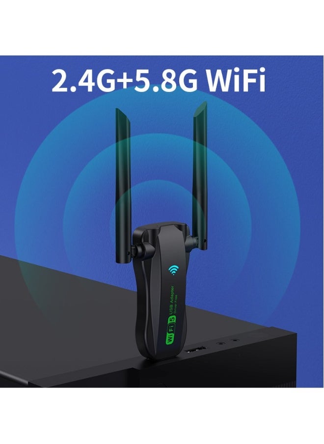 NIBEMINENT USB3.0 600M wireless network card, 5.8G dual-band computer, wifi receiver connected to mobile phone, hotspot signal through the wall  - Image 4