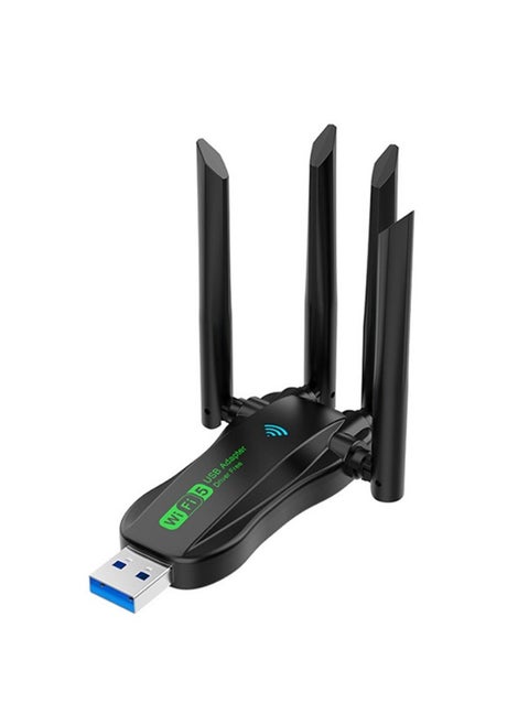 بطاقة شبكة لاسلكية USB3.0 بسرعة 600M، مزدوجة النطاق 5.8G للكمبيوتر، جهاز استقبال واي فاي متصل بالهاتف المحمول، إشارة نقطة ساخنة تمر عبر الجدار