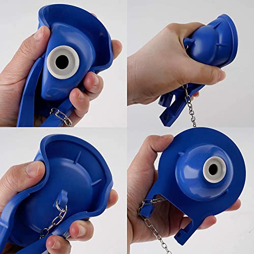 iFealClear 3-Inch Toilet Flapper Compatible with TOTO Flapper Model THU140S, Replaces 3-Inch Flappers Long Lasting Rubber Seal Water Conserve- Stainless Steel Chain and Hook, Easy to Install (Pack of 1, Blue) - Image 4