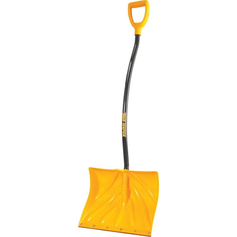 True Temper 1603400 Poly Snow Shovel/Pusher with Ergonomic D-Grip Steel Handle 18 Inch - Image 1