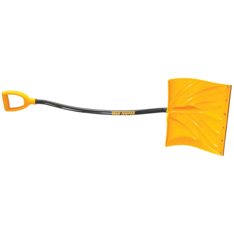 True Temper 1603400 Poly Snow Shovel/Pusher with Ergonomic D-Grip Steel Handle 18 Inch - Image 2