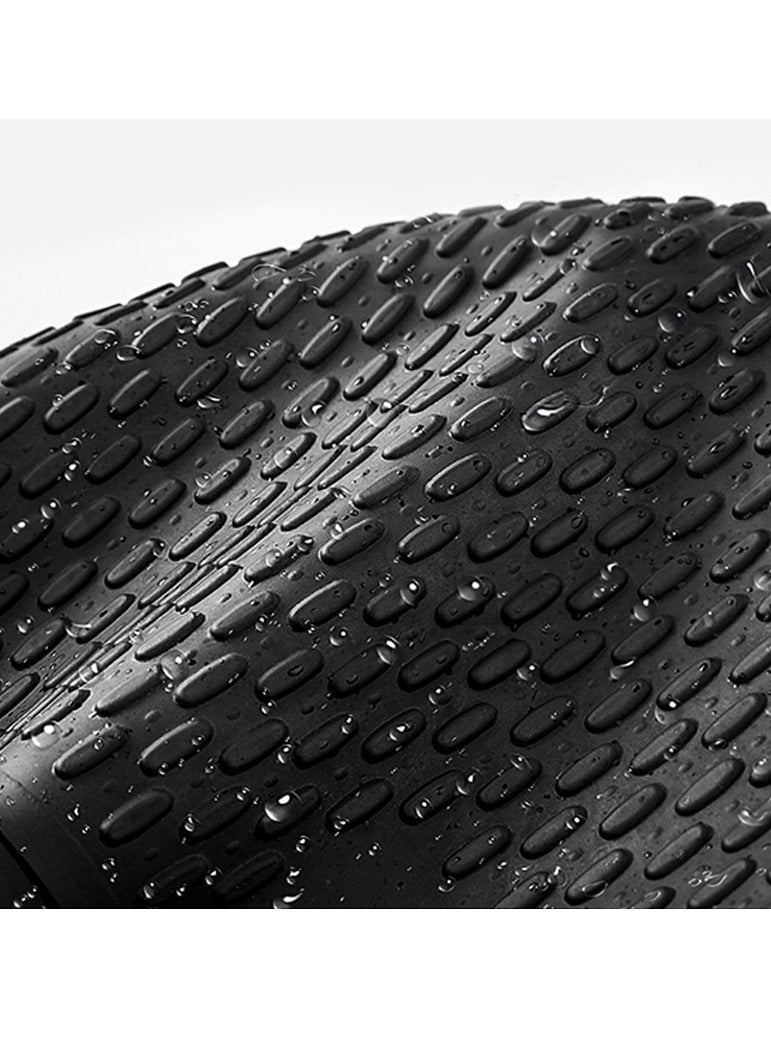 Silicone Swim Cap Non-Slip Large Swimming Caps for Long Hair Unisex Bathing Cap (Black) - Image 4