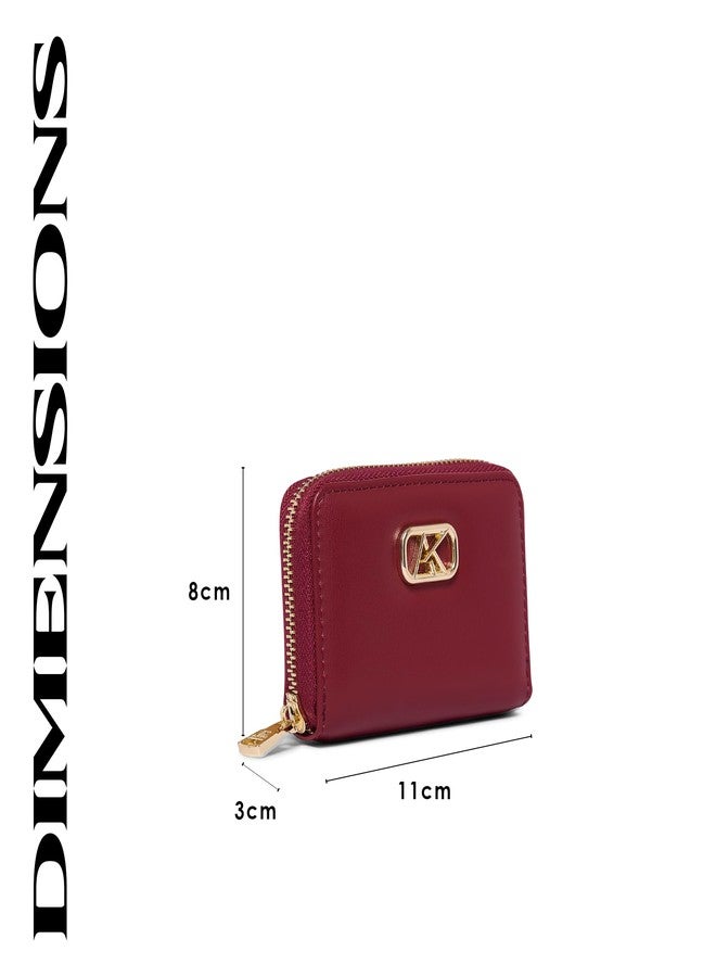 Akiki London Women's Kingsbury 11 Small Zip Around Wallet|12 card slots|Premium Vegan Leather|Easy to Fit in Pocket|Minimal yet Functional|Compact Ladies Wallet - Image 3