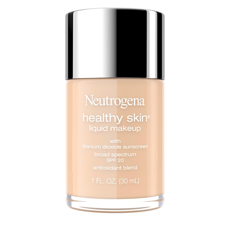 Neutrogena Healthy Skin Liquid Foundation Makeup with Broad Spectrum SPF 20 Sunscreen, Lightweight, Medium Coverage Makeup with Sunscreen and Pro-Vitamin B5, Fresh Beige 70, 1 fl. oz - Image 1