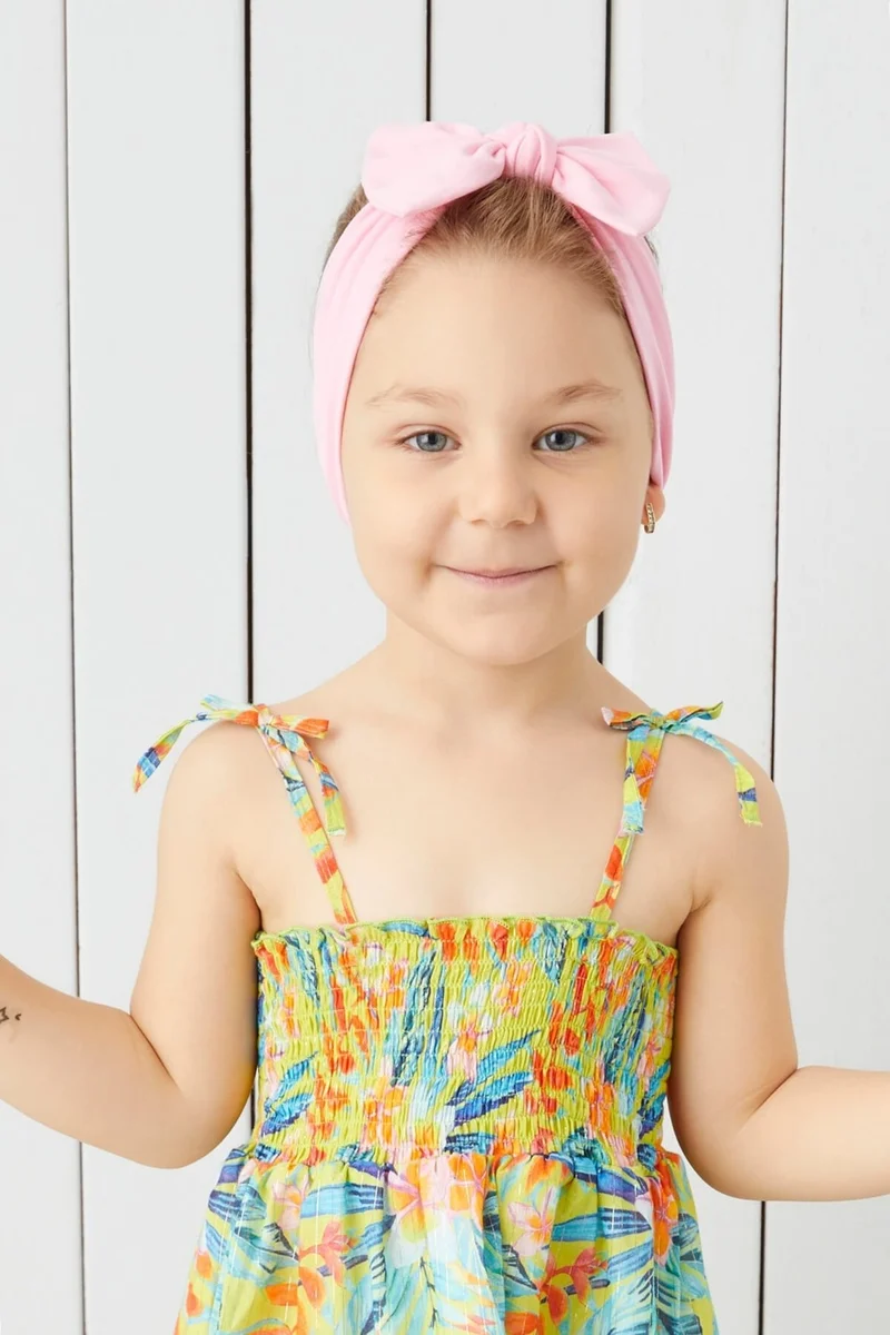 Babygiz Candy Pink Handmade Soft Bow Tied Natural Cotton Combed Cotton Baby Kids Girls Bandana Best Of Series