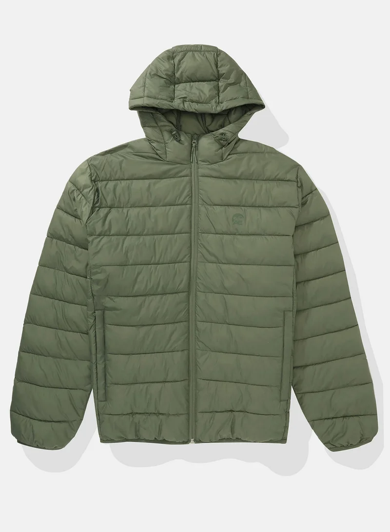 American Eagle Zip Through Puffer Jacket