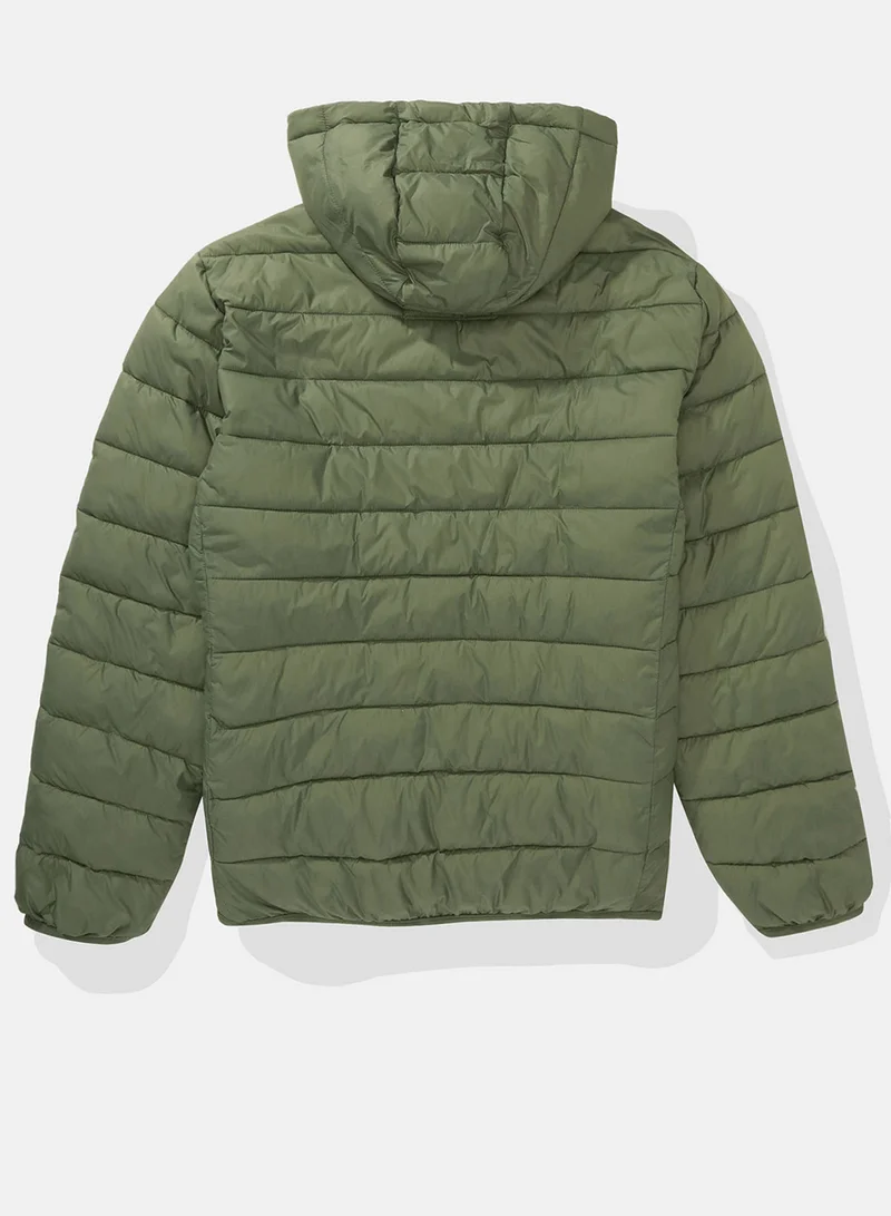 American Eagle Zip Through Puffer Jacket