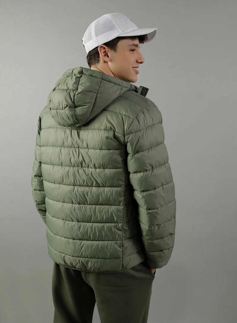 American Eagle Zip Through Puffer Jacket