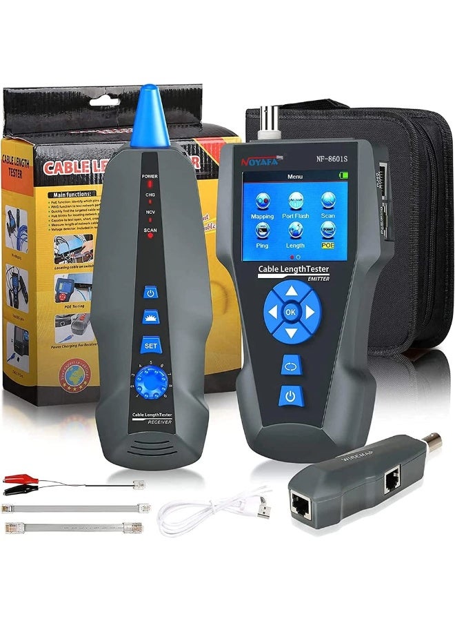 NOYAFA NF-8601S TDR Cable Tester For Network/BNC Coaxial/Telephone Cables with Troubleshooting Features of Length, Distance to Fault, Graphic Wire Mapping, Opens, Shorts, PoE, PING - Image 1