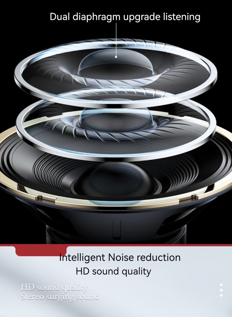Head-mounted Noise Canceling Bluetooth Headphones Wireless Headphones Heavy Bass Comfortable Luminous Earplugs (Red)  - Image 4