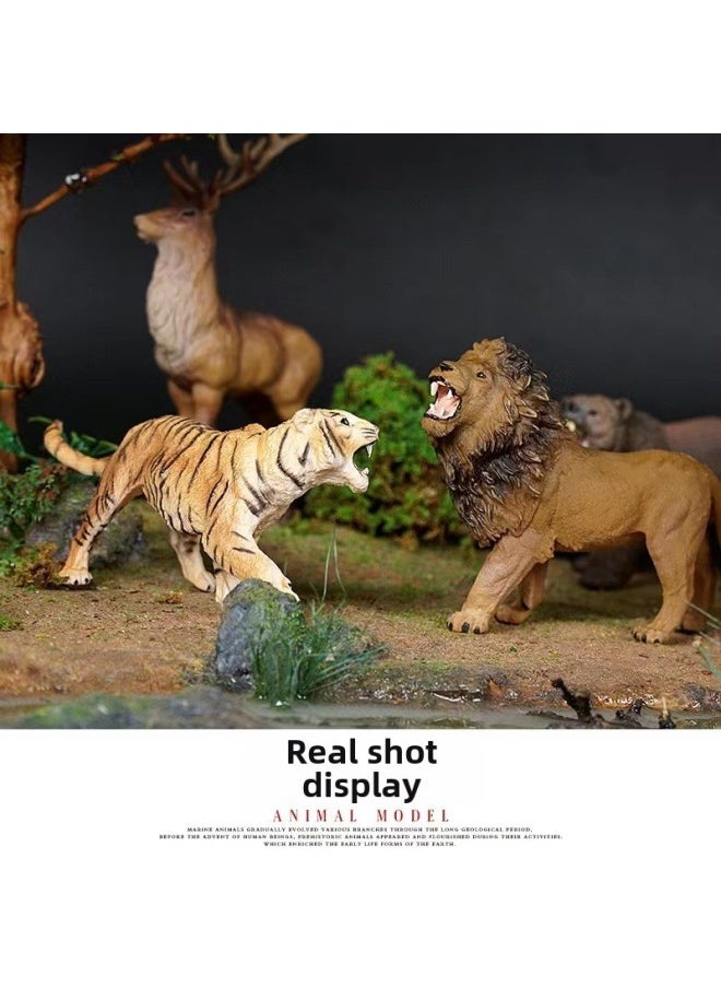 Simulation Animals Wild Elephant Children's Toys Lion Tiger Educational Toys Stall Gifts-Color:Rhino  - Image 5